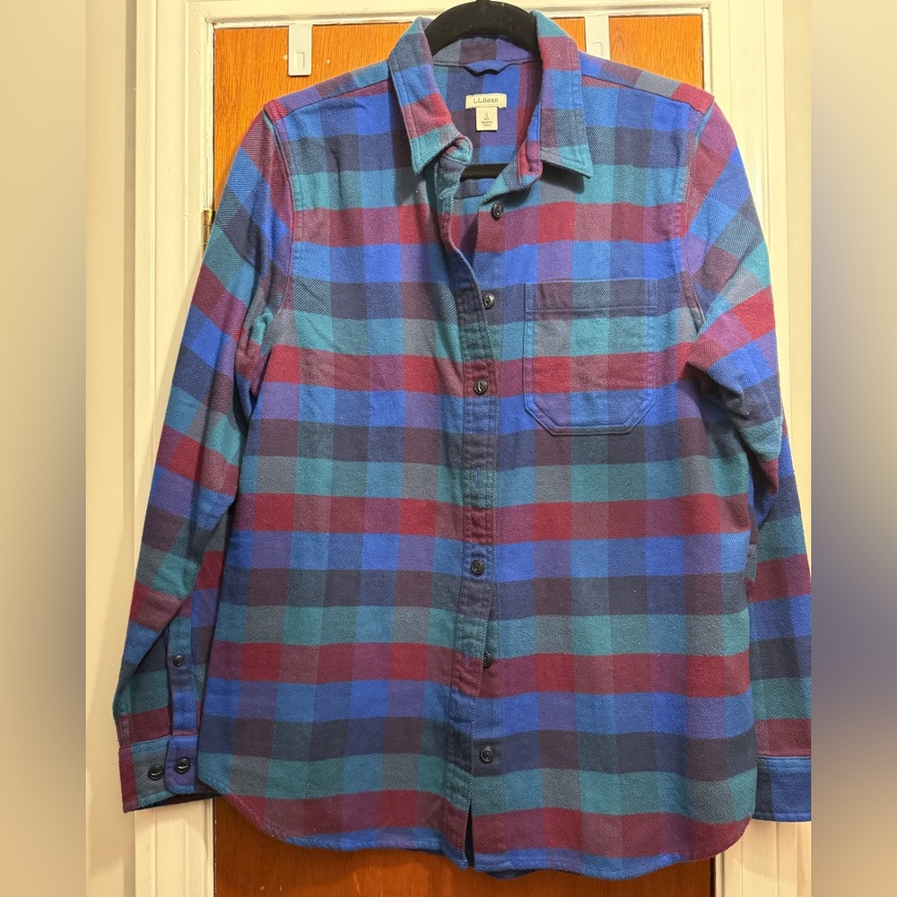 L.L. Bean Multicolor Thick Plaid Women’s Shirt